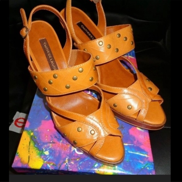 Chinese Laundry Suzana Women’s Tan Leather high heeled Sandal NEW Various Sizes - Picture 5 of 11
